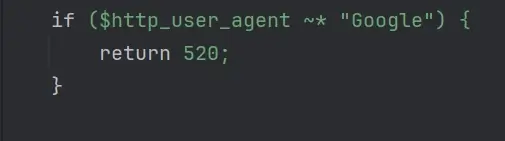 Nginx config blocking Googlebot